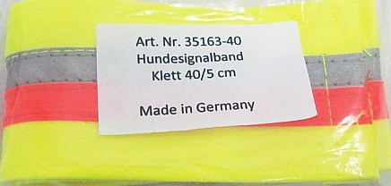 Hundesignalband 40 cm - Klettverschluß, Breite: 5cm
