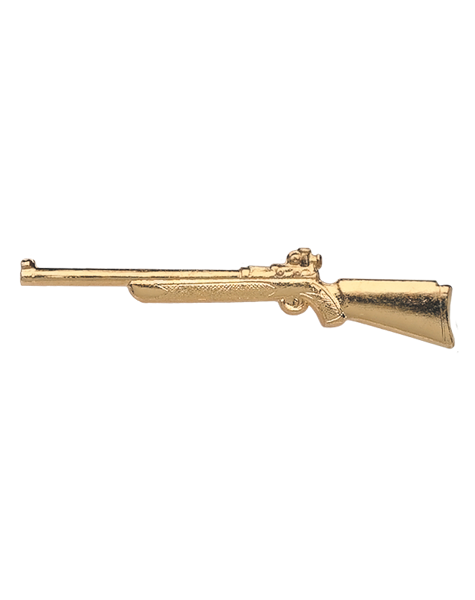 Abzeichen Gewehr gold - 50mm, mit Sicherheitsnadel