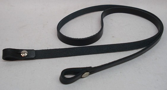 Lederriemen schwarz - 1 m Länge, 1cm breite