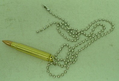 Kette Patronenanhänger lang - Länge Patrone 6cm