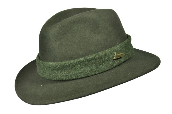 Wollhut mit Leuchtband - oliv