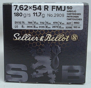 7,62x54R FMJ - 11,79g/182gr (a50)