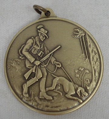Jagdmedaille Hundeführer - bronze,40 mm,Ring und Öse