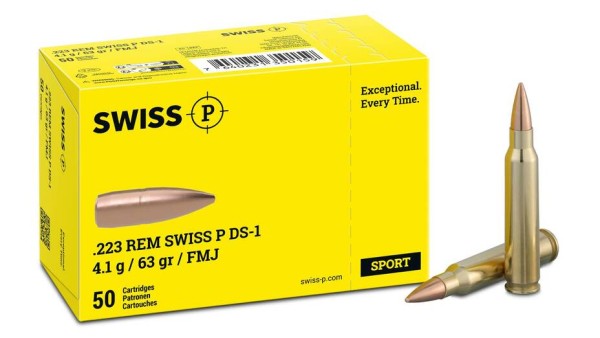 Swiss P .223Rem DS-1 4,1g/63gr - FMJ (a50)