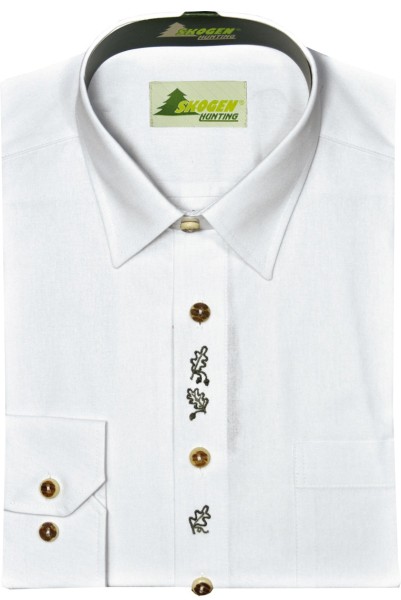 Hemd Chambray 1/1-Arm - Eichenlaub Stickerei