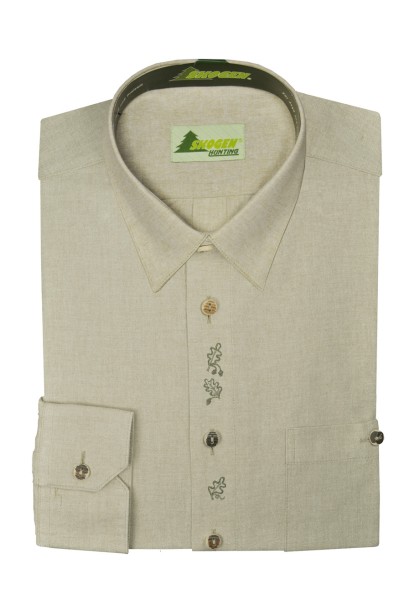Hemd Chambray 1/1-Arm - Eichenlaub Stickerei