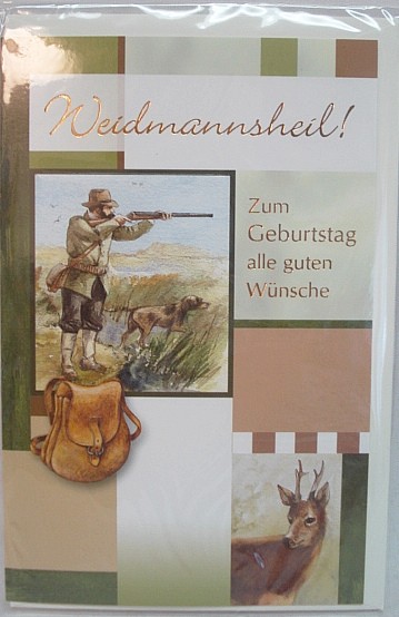 Geb.Karte Jäger/Hund/ - Bock