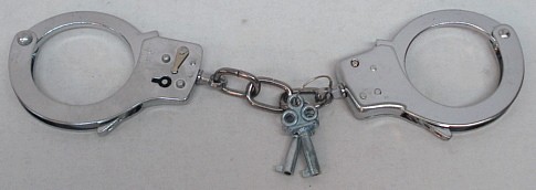 Handschellen Standard - verchromt, 2 Schlüssel