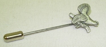 Krawattennadel Auerhahn - altsilberfarbig, langer Nadel