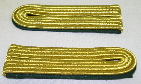 Schulterstück 4 streifig - goldfarbiges Metallgespinst