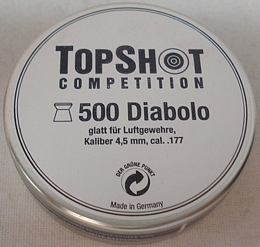 Topshot Competition 4,50mm - glatt, 500 Stück