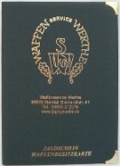 Jagdscheineuti Firmendruck - grün, Innenfächer