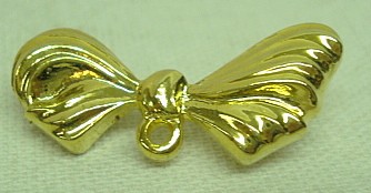 Metallschleife, vergoldet - mit Sicherheitsnadel