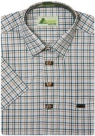 1/2 Arm mit Knopflochpaspel - 1 Brusttasche, karriert