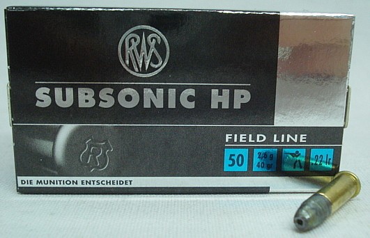 .22lr Subsonic HP - 2,6 g, V0 315 m/s (a50)