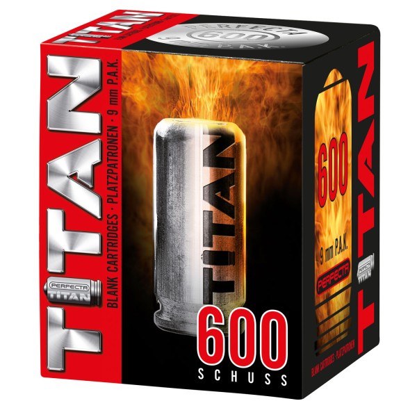 Perfecta Titan Blank - Cartridges 9 mm P.A.K. 600 pcs