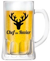 Bierkrug ''Chef im Revier'' - 6-er Set, 0,5Liter