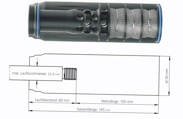 SOB 3D 7,62mm(.30) - M15x1, OV