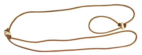 Pirschleine 180cm Rundleder - Hornknebel/Halsung,oaFührleine