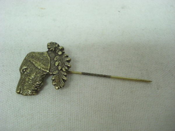 Anstecknadel Dt. Drahthaar - bronzefarbig, langer Nadel