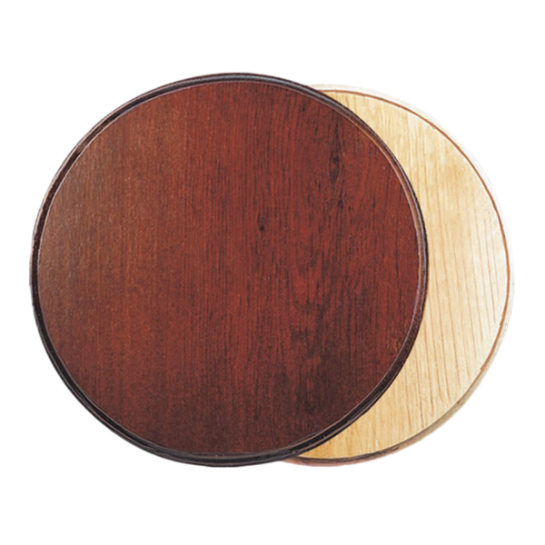 rundes Keilerbrett in dunkler Farbe 12 cm Durchmesser