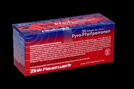 Zink Pyro-Pfeifpatronen 15mm - Schachtel (a50)