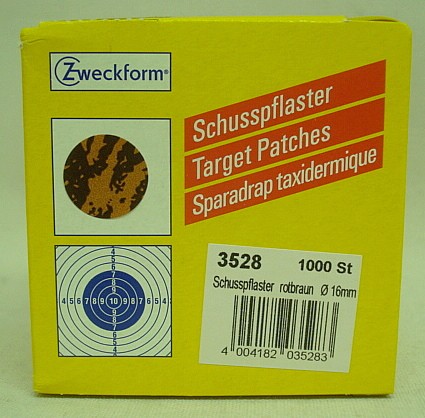 Schusspflaster Fuchs alt - 16mm, rot